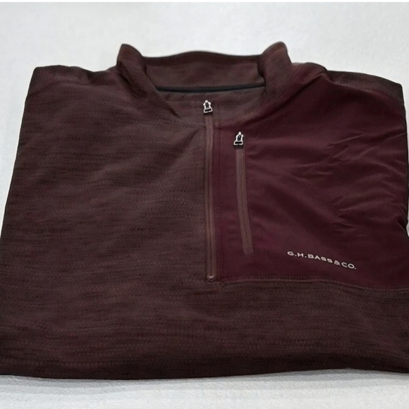 G.H. Bass & Co. Rich Brown Quarter-Zip Pullover NWOT - Picture 4 of 10